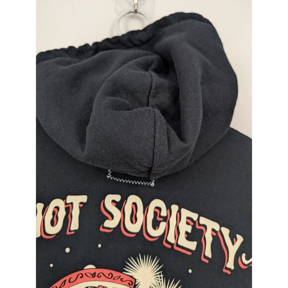 Riot Society Hoodie Size S Fiesta Till Death Skull Rose Pullover Streetwear Y2K - Picture 7 of 8